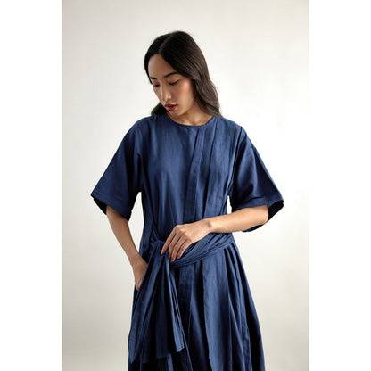 EchoStudio Navy Ridge Dress