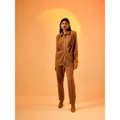 EchoStudio Cocoa Wool Co-ord (Set of 2)