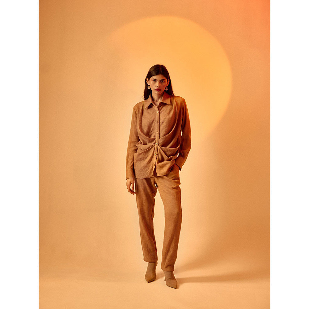 EchoStudio Cocoa Wool Co-ord (Set of 2)