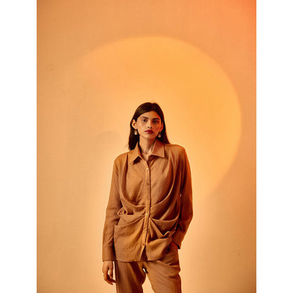 EchoStudio Cocoa Wool Co-ord (Set of 2)