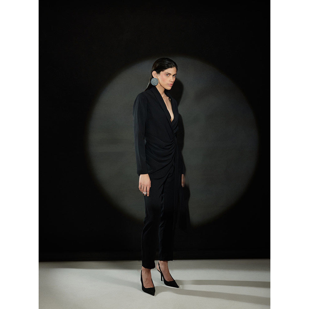 EchoStudio Cowl Blazer Pant Co-Ord (Set of 2)