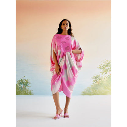EchoStudio Echo Garden Pink Silk Dress