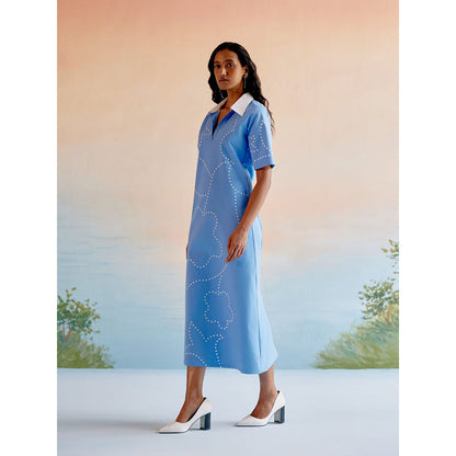 EchoStudio Blue Flora Dress