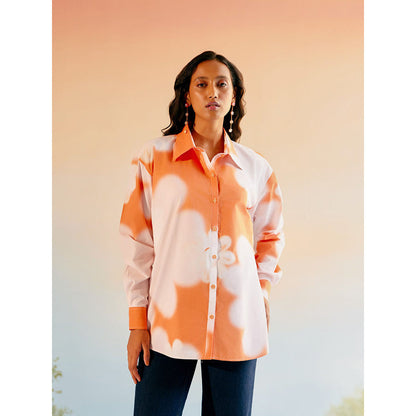 EchoStudio Orange Echo Cabana Shirt