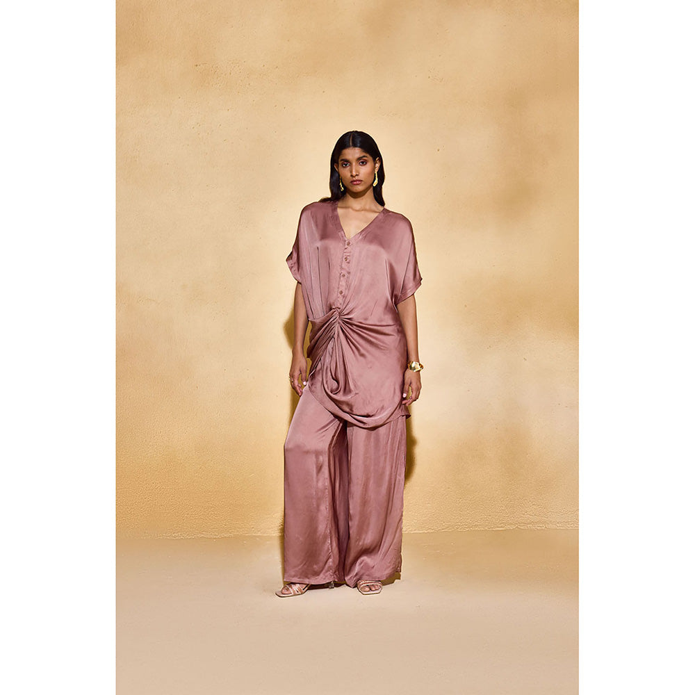 EchoStudio Mocha Solid Co-Ord (Set of 2)