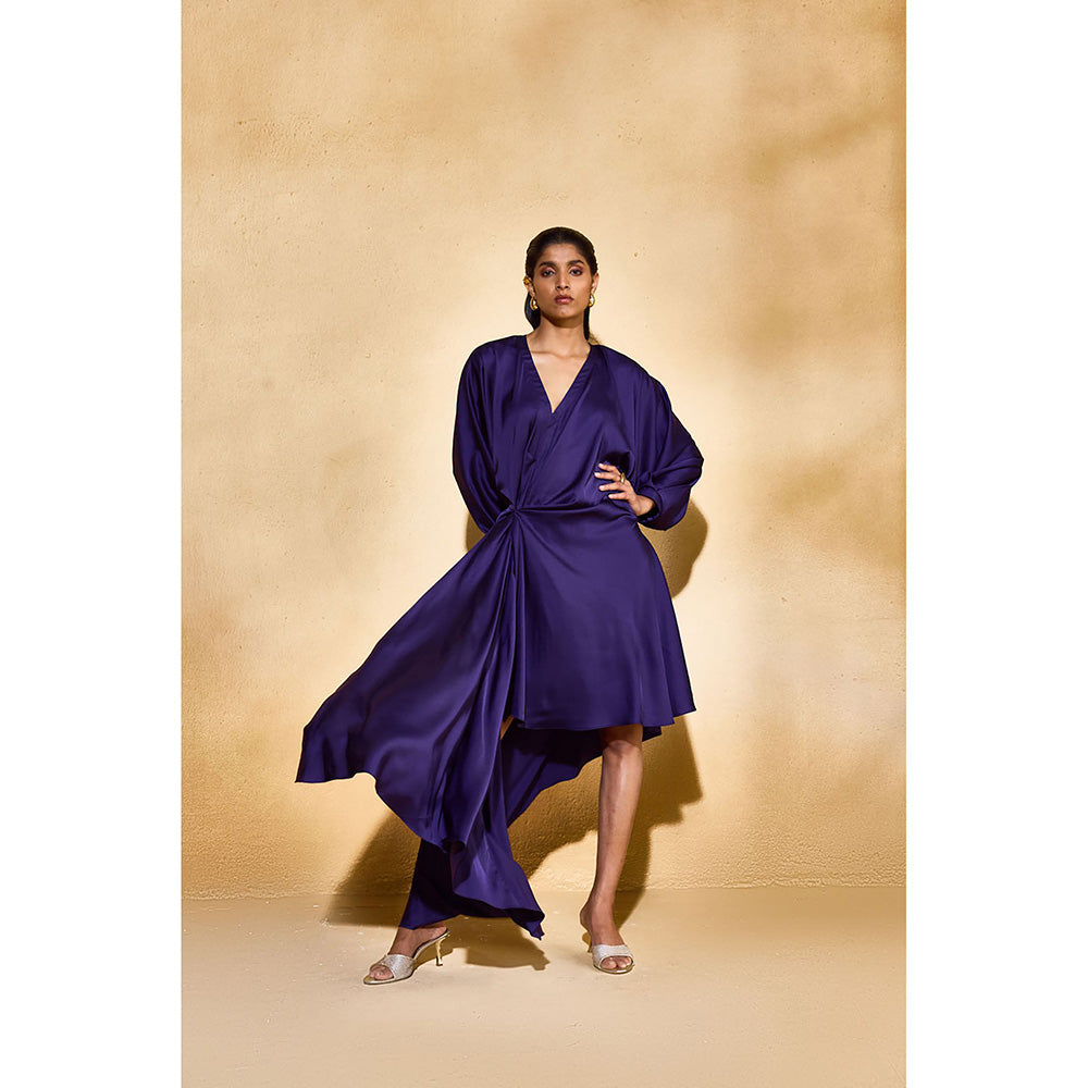 EchoStudio Purple Lowe Solid Dress