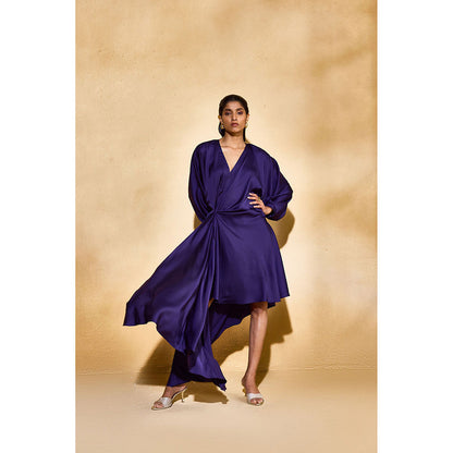 EchoStudio Purple Lowe Solid Dress