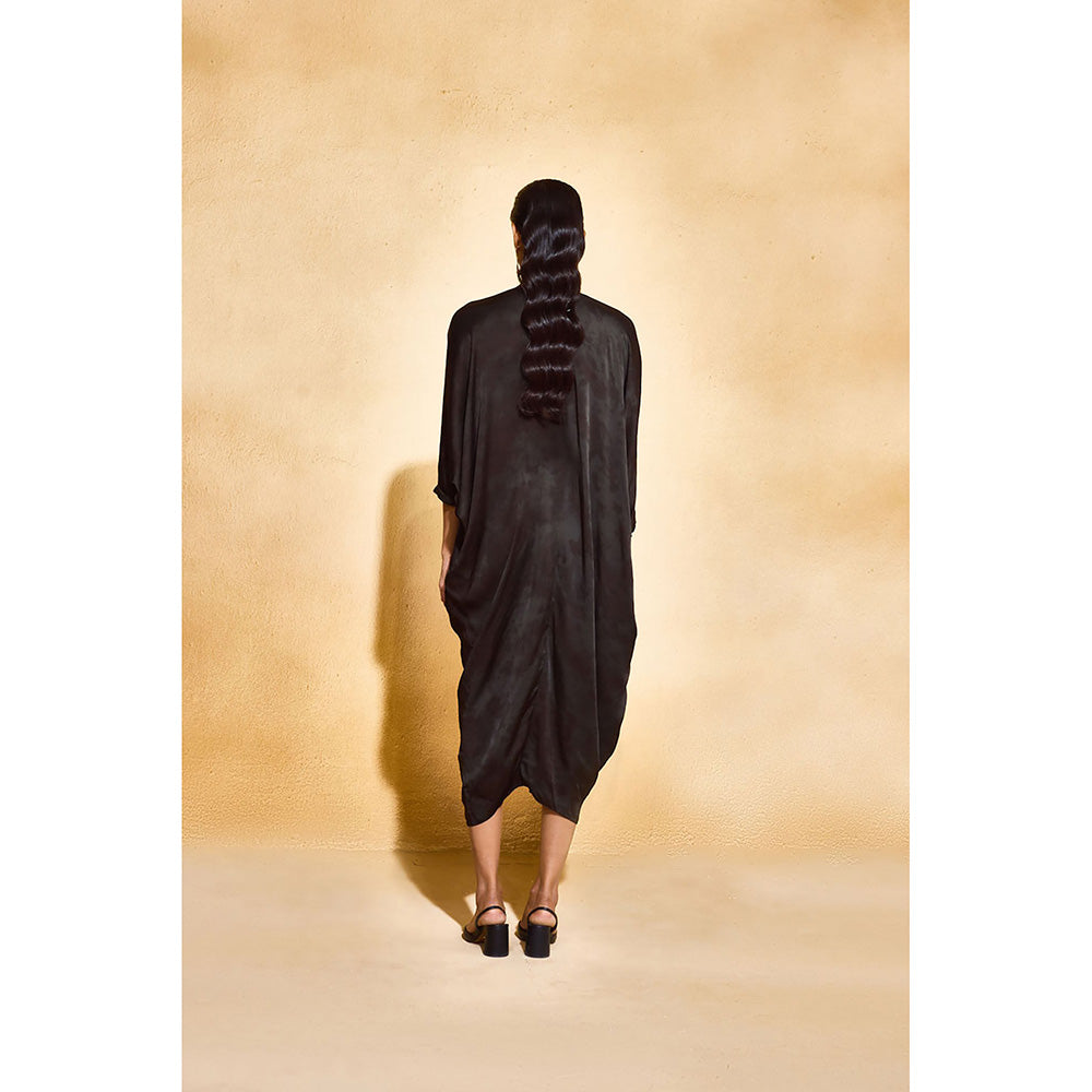 EchoStudio Black Ash Solid Dress