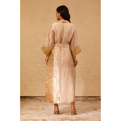 EEDA Ivory Ankle Length Coat Dress (Set of 2)