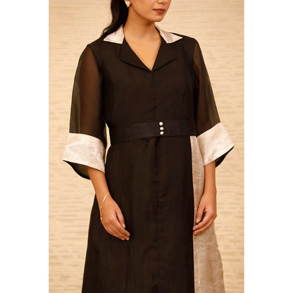 EEDA Black Ankle Length Coat Dress (Set of 2)