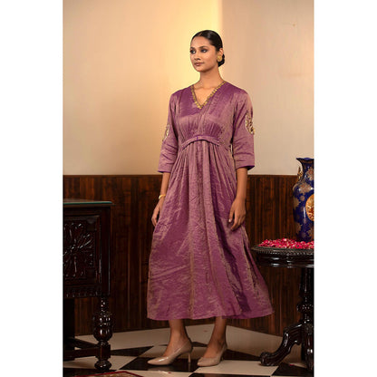 EEDA Parv Purple Midi Dress