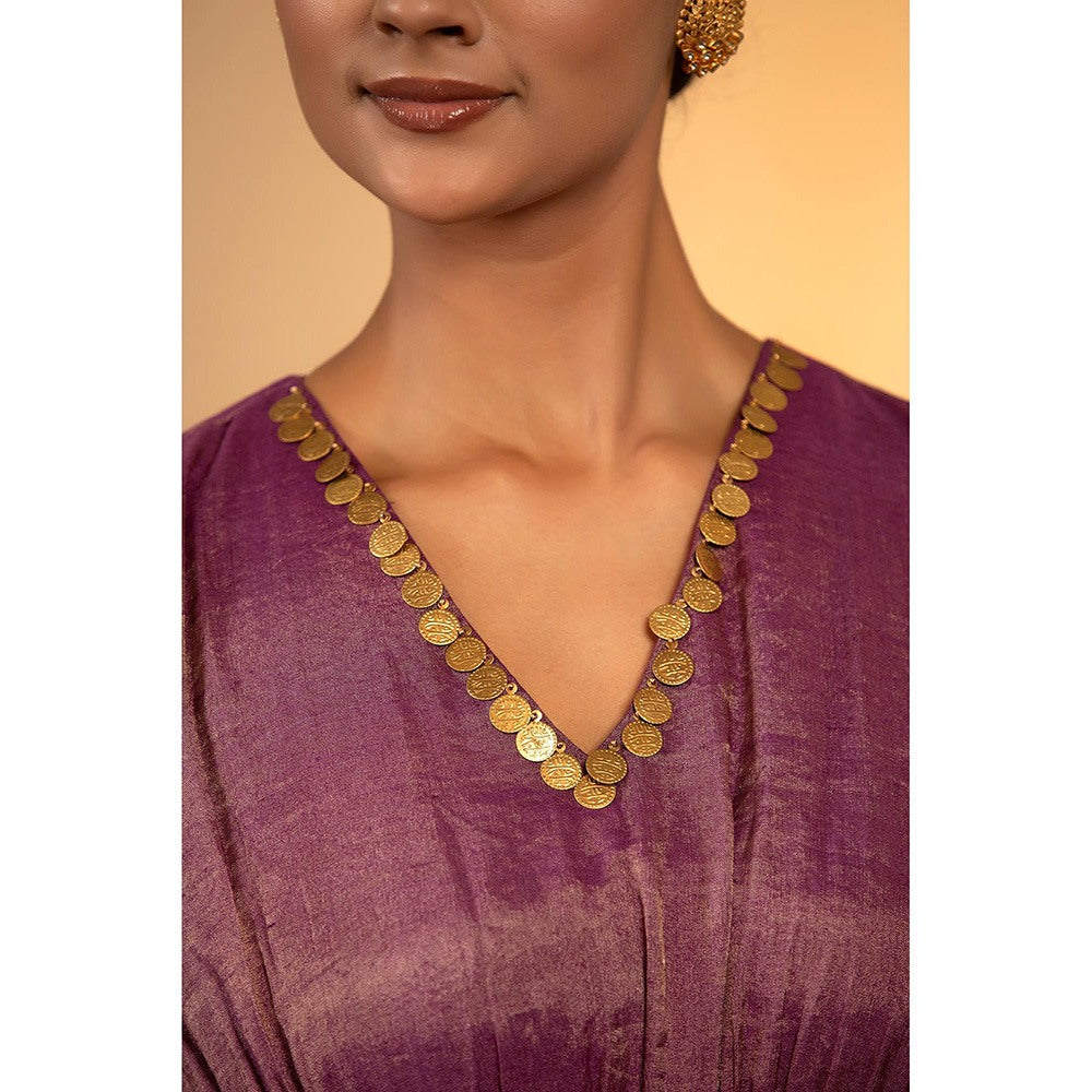 EEDA Parv Purple Midi Dress