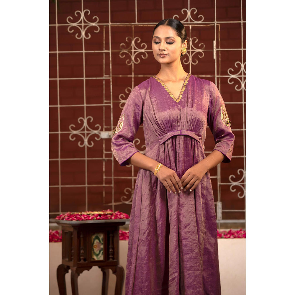 EEDA Parv Purple Midi Dress