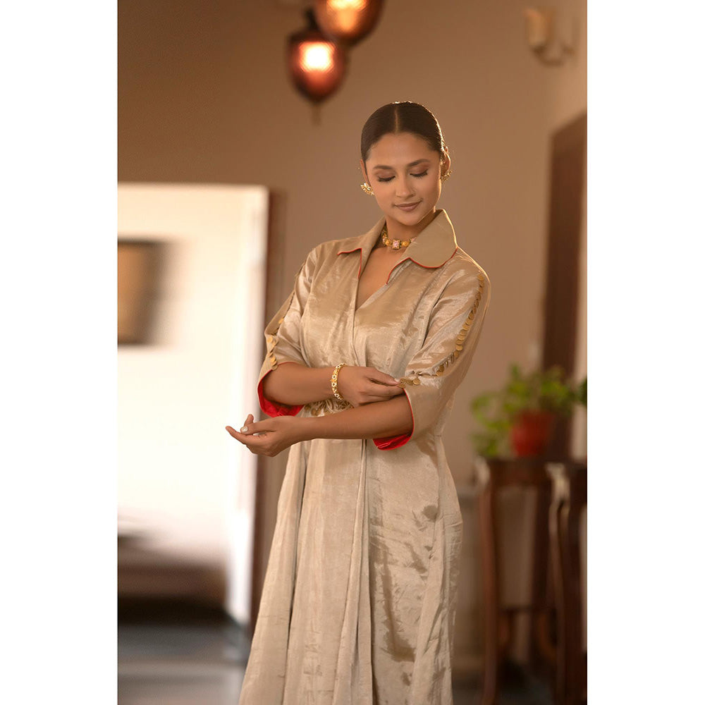 EEDA Parv Beige Midi Dress