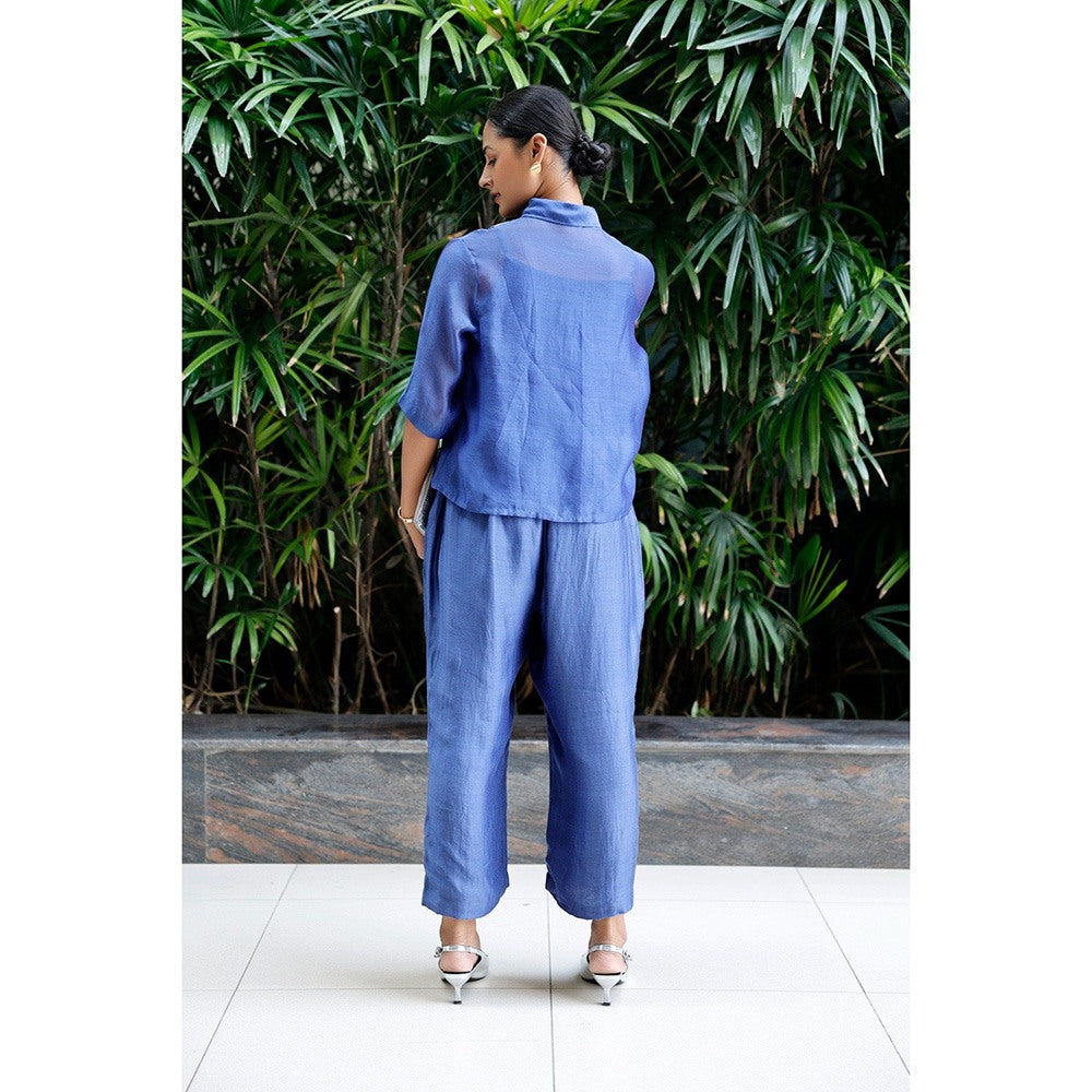 EEDA Blue Patch Co-Ord (Set of 2)