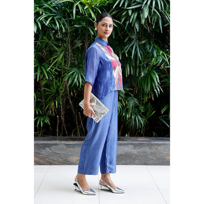 EEDA Blue Patch Co-Ord (Set of 2)