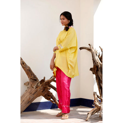 EEDA Aara Silk Embroidered Kurta and Pant