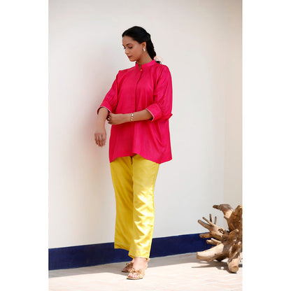 EEDA Rihla Silk Embroidered Kurta and Pant