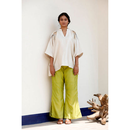 EEDA Viha Silk Embroidered Kurta and Pant