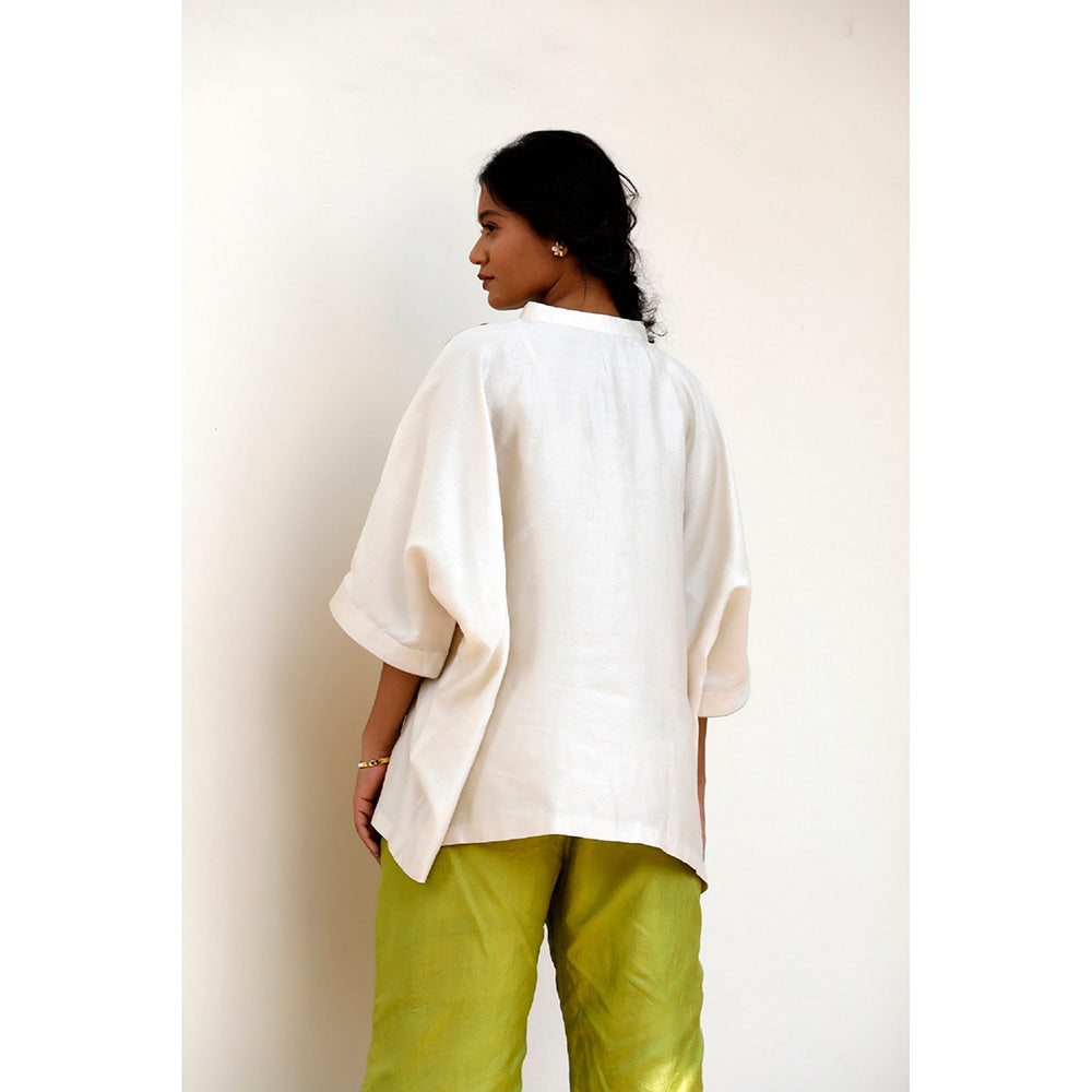 EEDA Viha Silk Embroidered Kurta and Pant