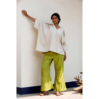 EEDA Viha Silk Embroidered Kurta and Pant
