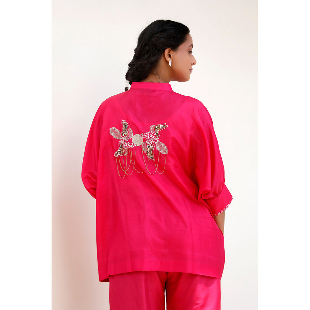 EEDA Rihla Pink Pure Silk Co-Ord