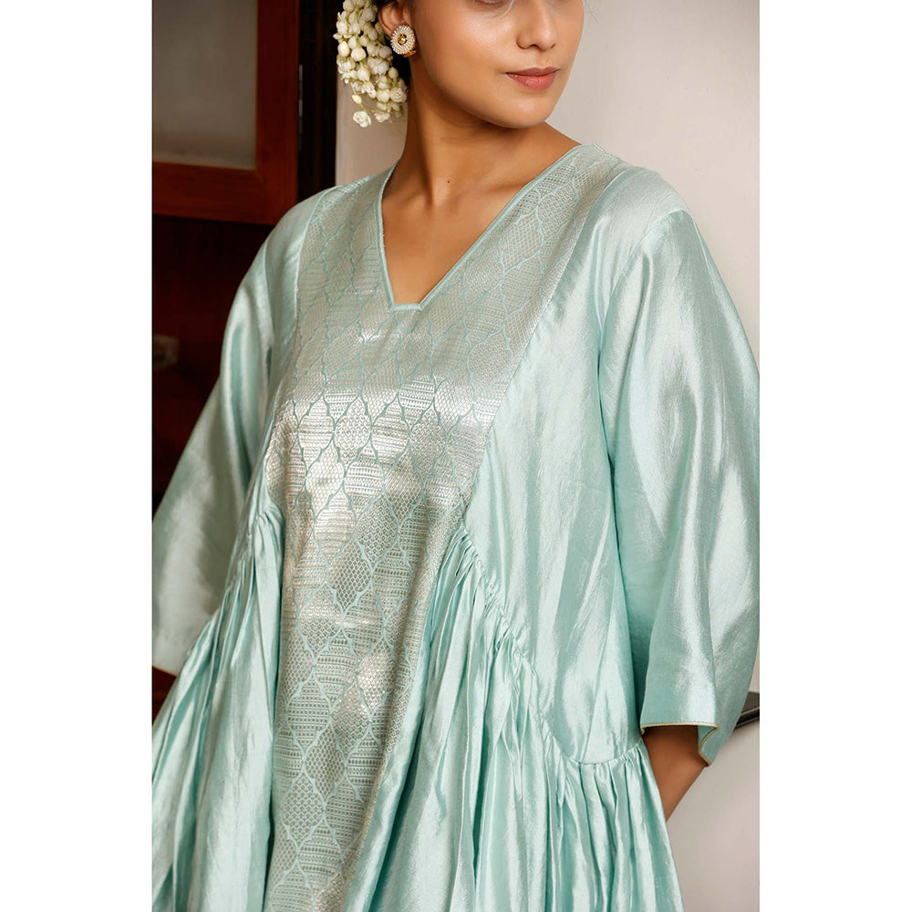 EEDA Blue Woven Kurta with Pant