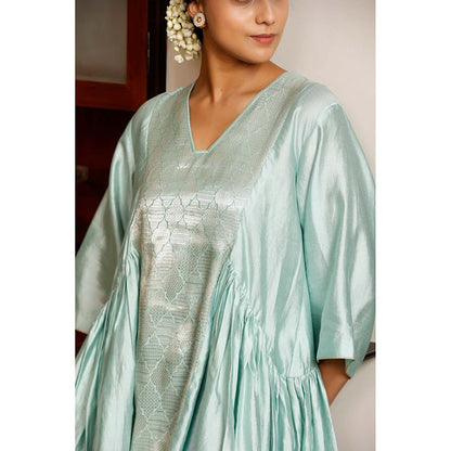 EEDA Blue Woven Kurta with Pant