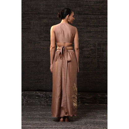 EEDA Brown Vest Top with Skirt
