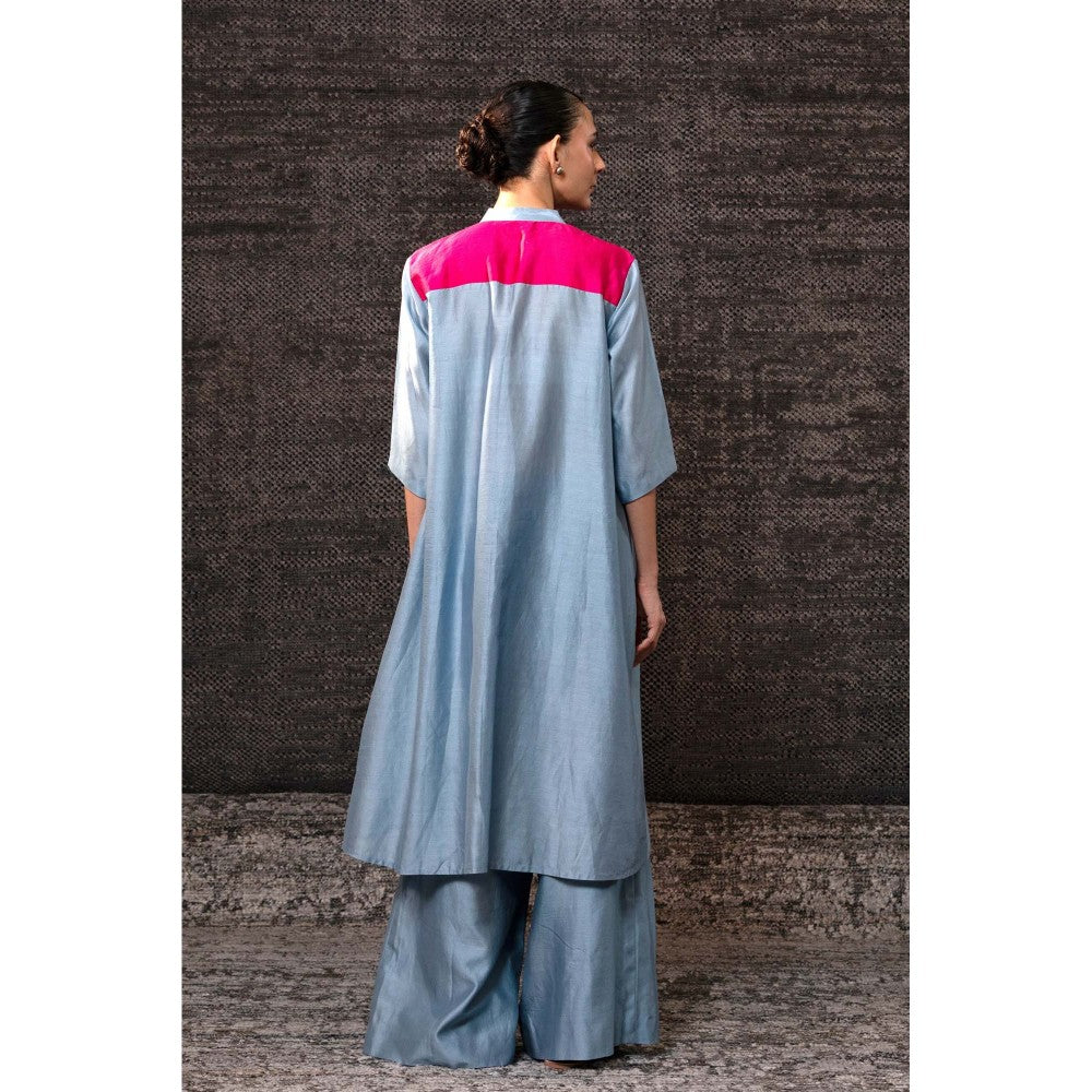 EEDA Blue Gulnar Yolk Co-Ord Set