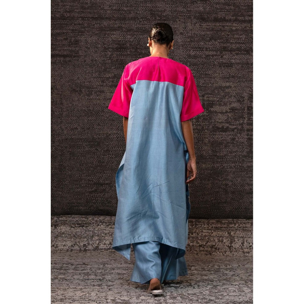 EEDA Blue Long Kurta with Palazzo