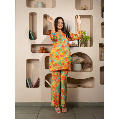 EESHA GUPTA Lemonade Breeze Muslin Co-Ord (Set of 2)
