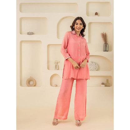 EESHA GUPTA Pink Sequin Cotton Co-Ord (Set of 2)