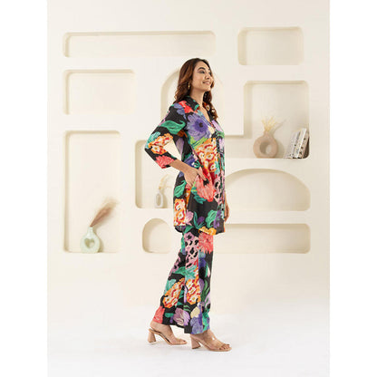 EESHA GUPTA Black Myra Muslin Co-Ord (Set of 2)