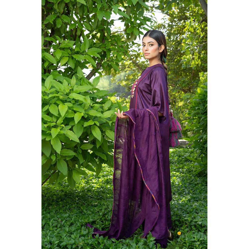 Ekavira Jamina Patch Kurta with Pant & Dupatta for Women (Set of 3)