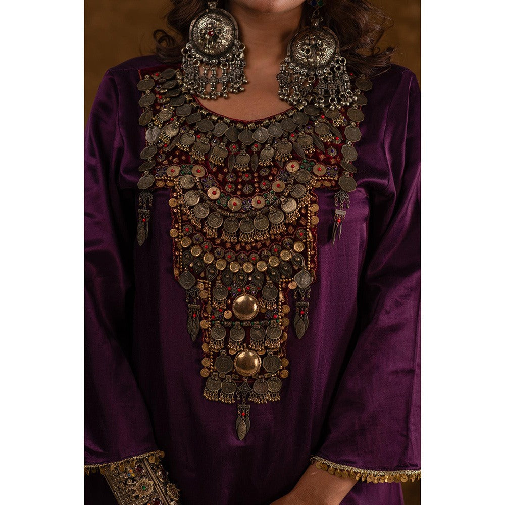Ekavira Raahi Collection Shaira Solid Kurta and Palazzo (Set of 2)