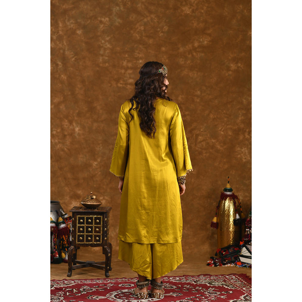 Ekavira Raahi Collection Shaira Solid Kurta and Palazzo (Set of 2)
