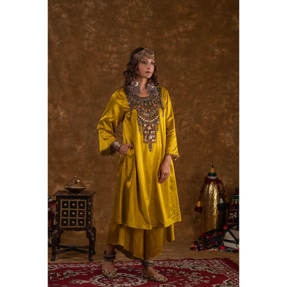 Ekavira Raahi Collection Shaira Solid Kurta and Palazzo (Set of 2)