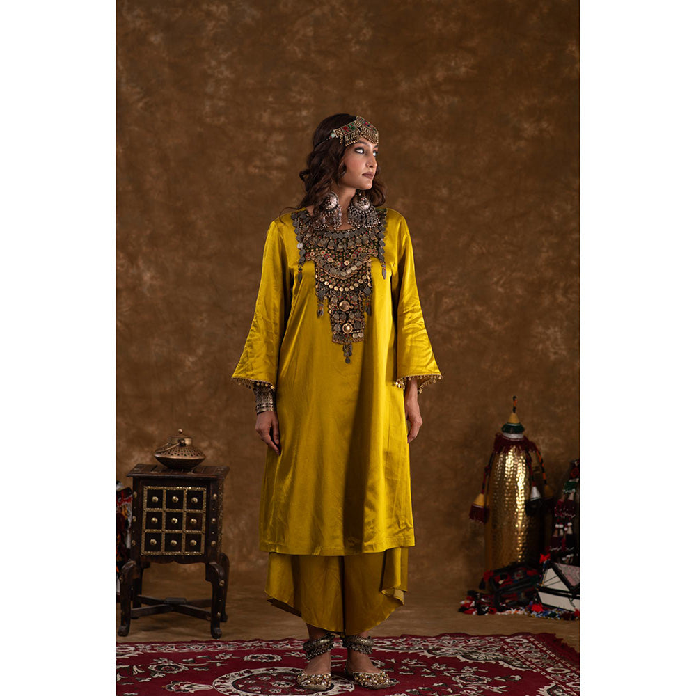 Ekavira Raahi Collection Shaira Solid Kurta and Palazzo (Set of 2)