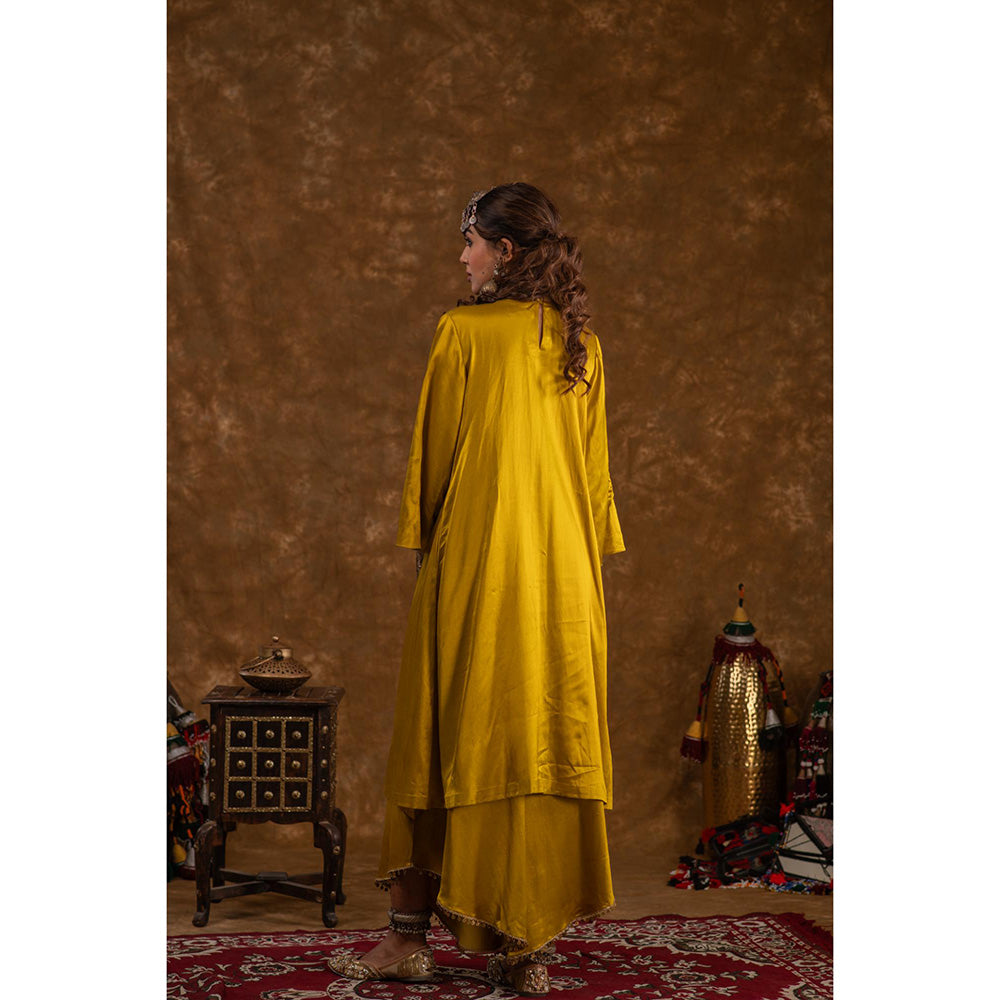Ekavira Raahi Collection Shaira Solid Kurta with Palazzo and Dupatta (Set of 3)