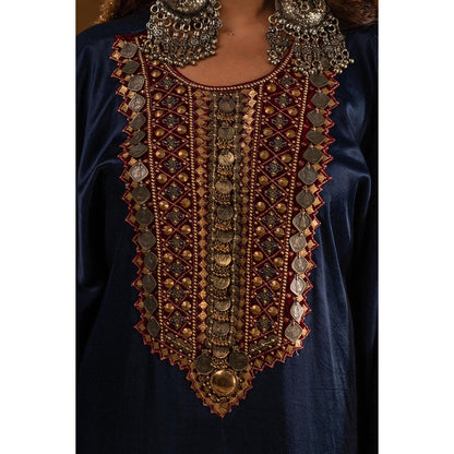 Ekavira Raahi Collection Zahra Embroidered Kurta with Pant and Dupatta (Set of 3)