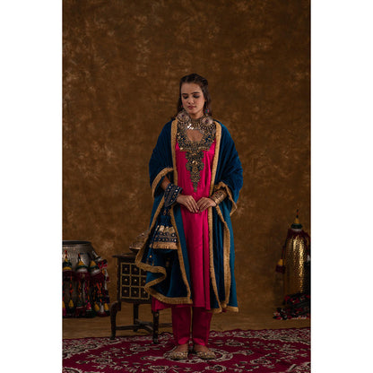 Ekavira Raahi Collection Layla Embroidered Kurta and Pant with Dupatta (Set of 3)