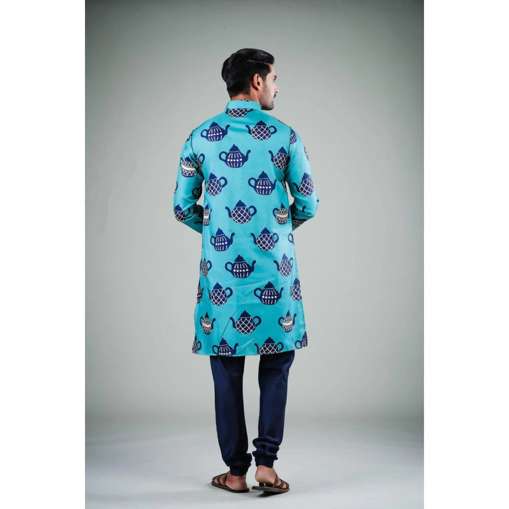 Eleven Brothers Tea O-Clock Silk Kurta Set (Set of 2)