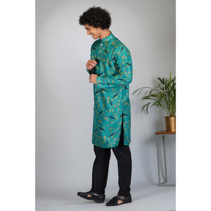 Eleven Brothers Green Sail Mulberry Printed Kurta Set (Set of 2)