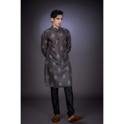 Eleven Brothers Freedom Cage Tussar Silk Kurta Set (Set of 2)