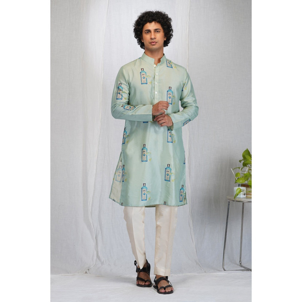 Eleven Brothers Gin O-Clock Printed Kurta Set (Set of 2)