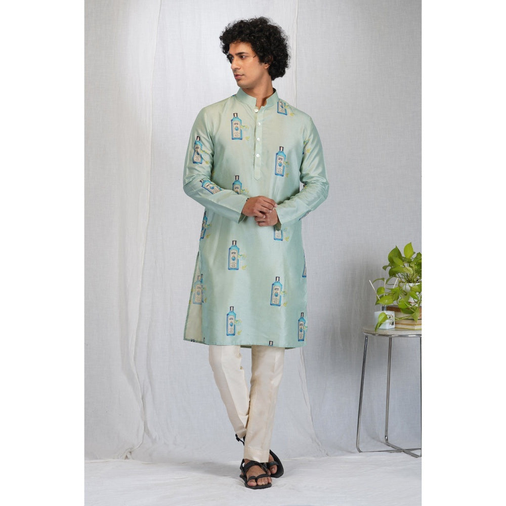 Eleven Brothers Gin O-Clock Printed Kurta Set (Set of 2)