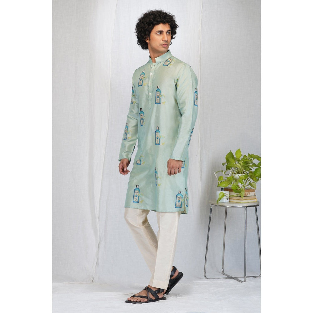 Eleven Brothers Gin O-Clock Printed Kurta Set (Set of 2)
