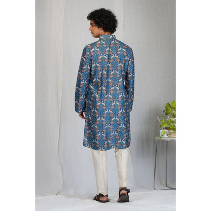 Eleven Brothers Peacock Garden Printed Kurta Set (Set of 2)
