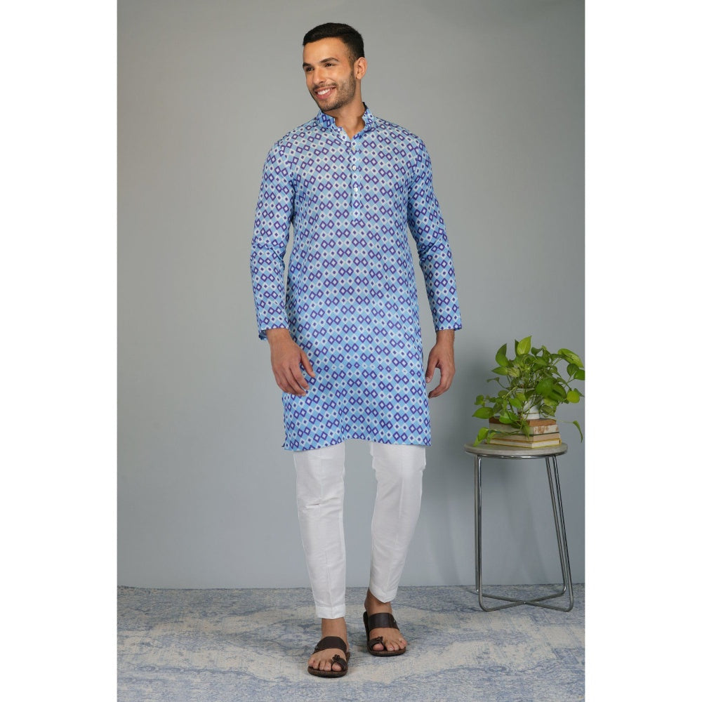 Eleven Brothers Blue Solitaire Printed Kurta Set (Set of 2)